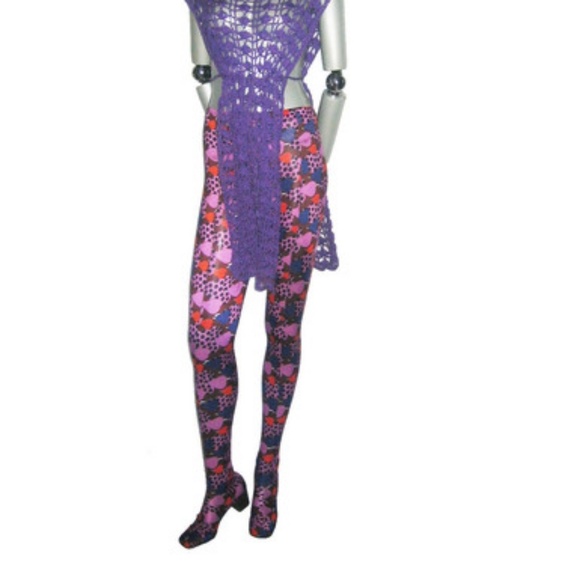SOLD Vtg Psychedelic Pan T Mod GoGo Leggings Boots - Picture 1 of 8